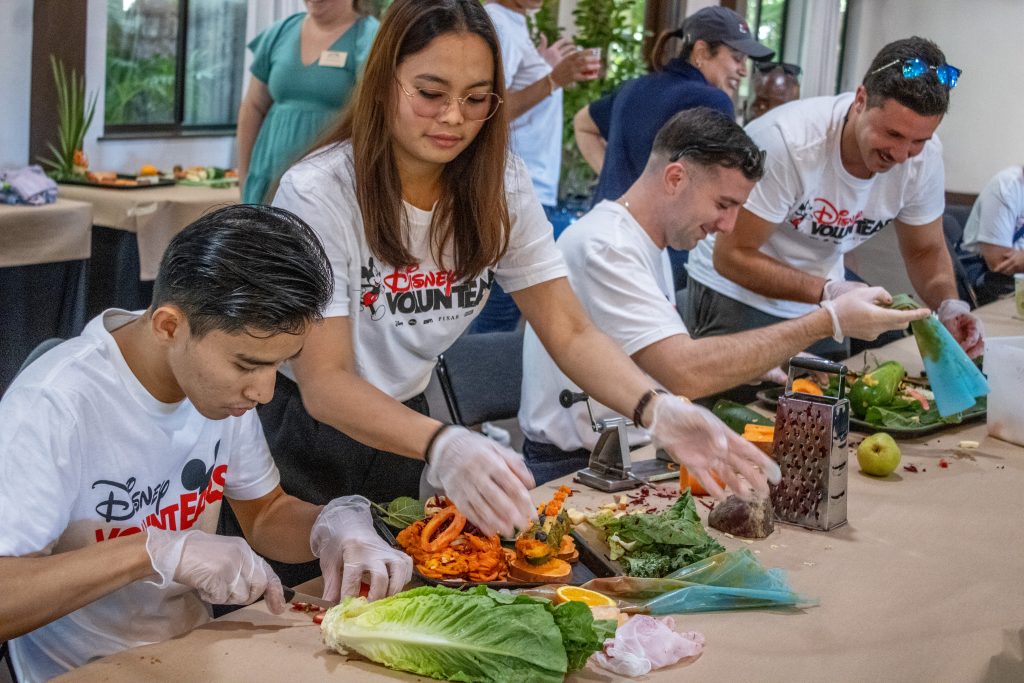 VoluntEARS put meals together for animals at the Brevard Zoo in Florida