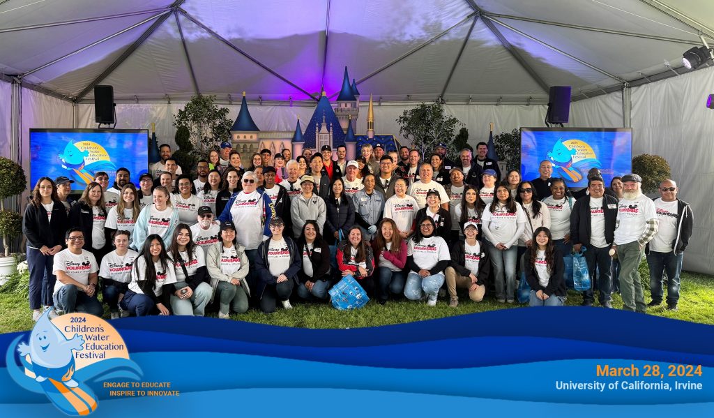 Disneyland VoluntEARS pose at Children's Water Education Festival